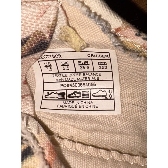 Billabong Cruiser Floral Print‎ Canvas Slip On Shoes Women's Size 7.5 - Picture 3 of 6